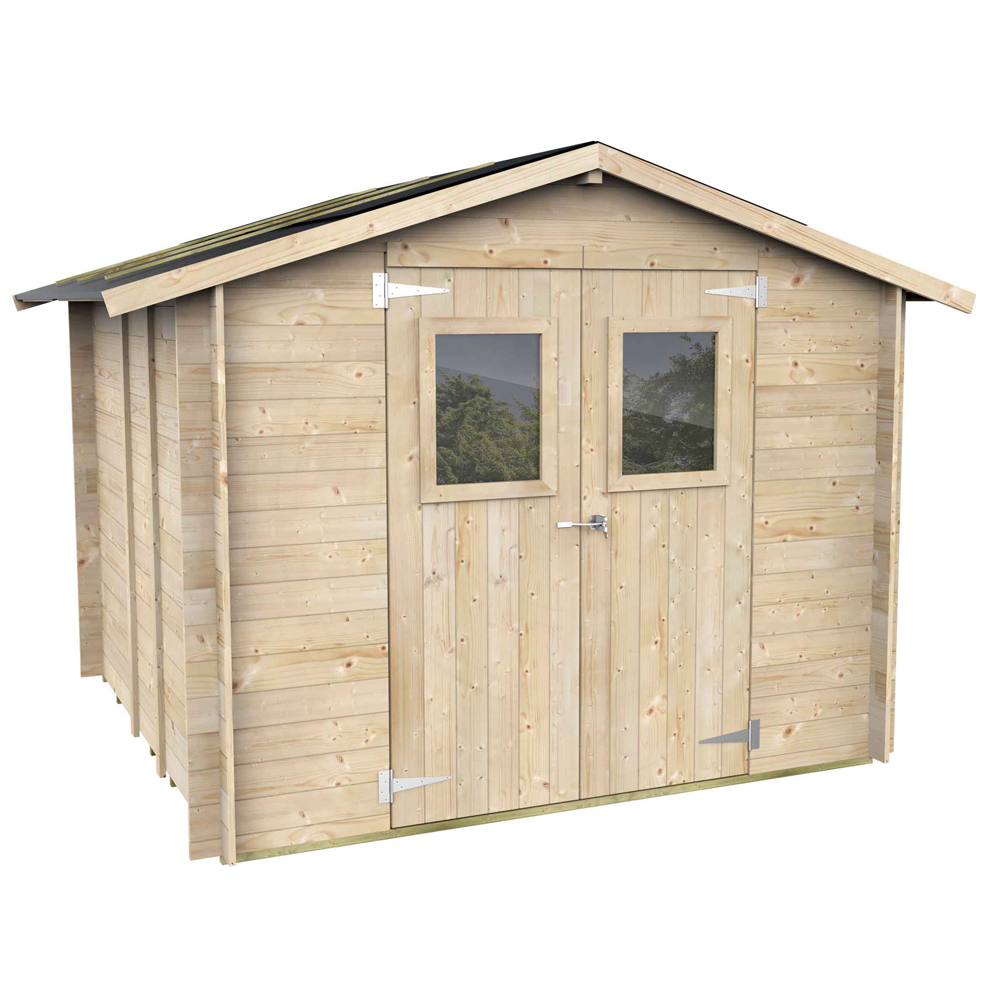 alce hobby 248x248 abri de jardin en bois avec fenêtres et porte à double battant 248x248x217 cm alce hobby 248x248 abri de jardin en bois avec fenêtres et porte à double battant 248x248x217 cm