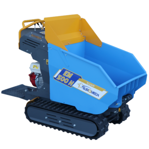 brouette motorisée à chenilles euromech em500h dump caisson dumper hydraulique 500 kg