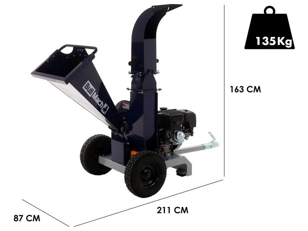 bullmach zeus 120 le broyeur thermique professionnel moteur à essence 15 cv avec démarrage électrique