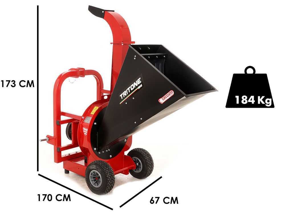 ceccato tritone big pto broyeur de branches à tracteur avec raccord à 3 points