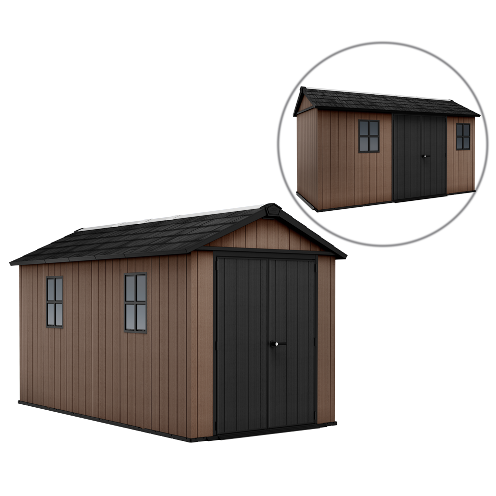 keter newton plus 7513/1375 abri de jardin avec double porte et fenêtres 230 x 413 x 246 cm keter newton plus 7513/1375 abri de jardin avec double porte et fenêtres 230 x 413 x 246 cm