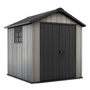 keter oakland 757 abri de jardin avec porte à double battant et fenêtre 229x223.5x242 cm