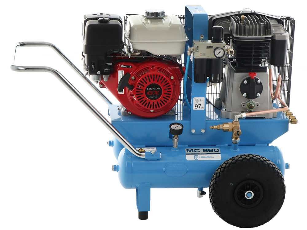 motocompresseur thermique campagnola mc 660 moteur à essence honda gx270 + 2 peignes vibreurs motocompresseur thermique campagnola mc 660 moteur à essence honda gx270 + 2 peignes vibreurs